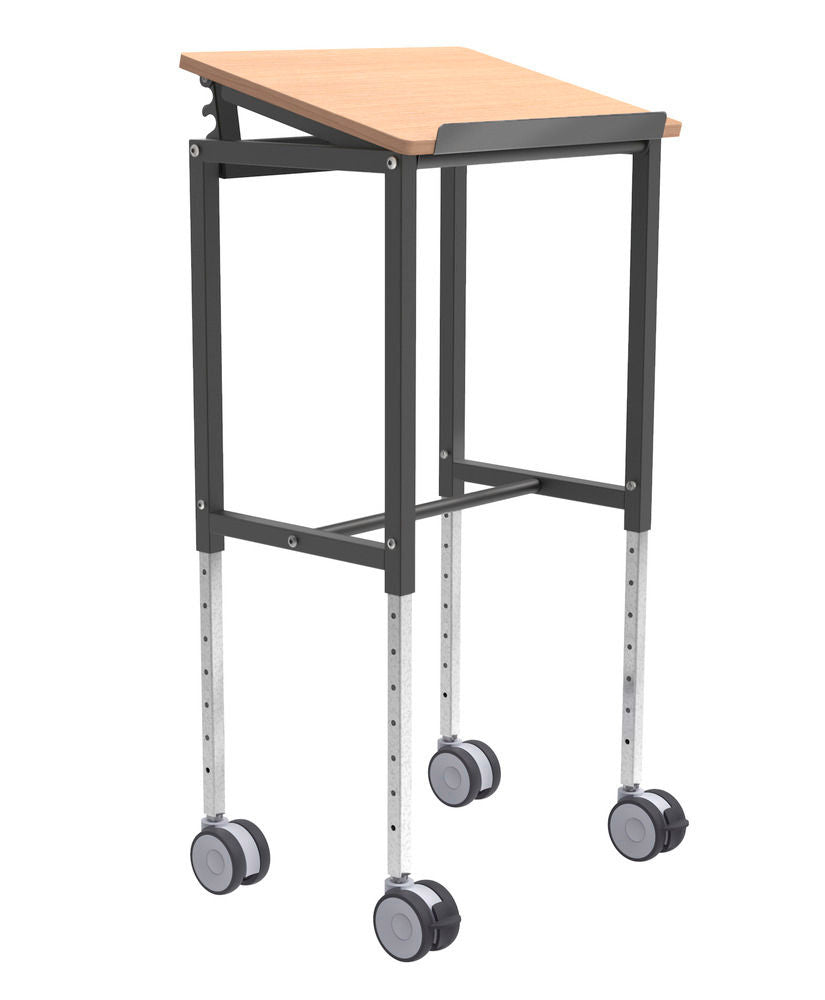 Kongamek Ergo Stolna transportna kolica, tamno siva/bukva, podesiva visina, 400 x 600 x 720 mm 315972W