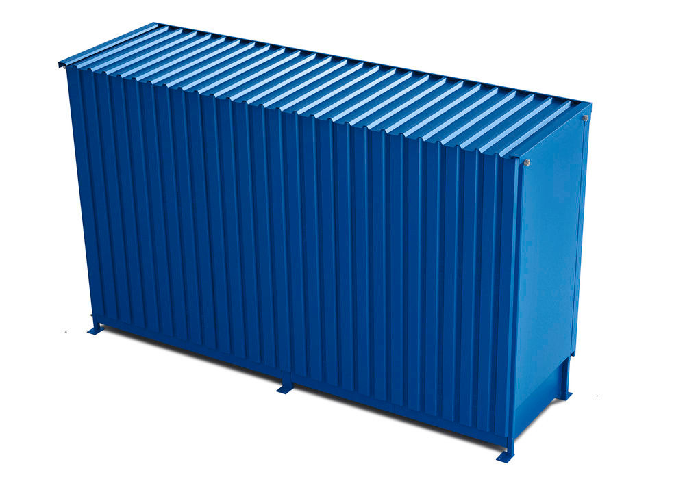 DENIOS Lakirani Čelik Gefahrstofflager BS 2K 60 2000l Kapaciteta Blau
