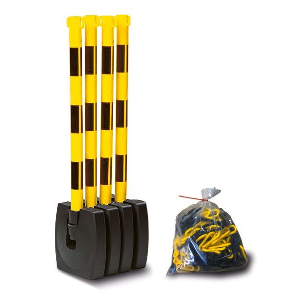 Set Lančanih Stalak Upozorenja Plastika 4 Stuba 10 m Ø 50 mm Moravia 310978W