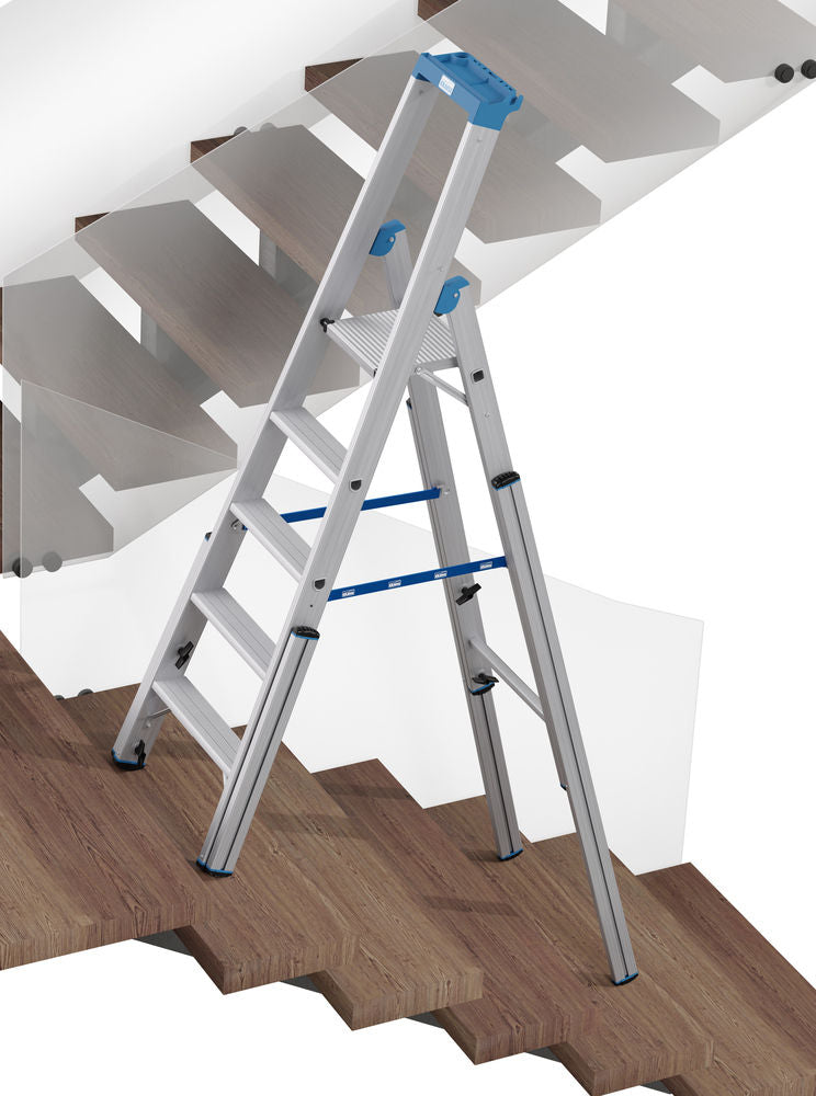 KRAUSE Aluminijumske Teleskopske Merdevine 1 x 5 Gazišta 316832W