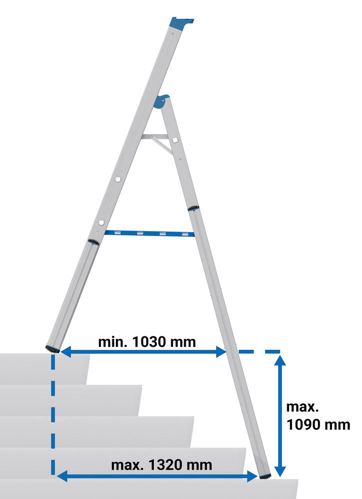 KRAUSE Aluminijumske Teleskopske Merdevine 1 x 5 Gazišta 316832W