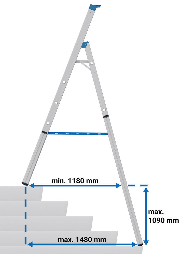 KRAUSE Aluminijumske Teleskopske Merdevine 1 x 6 Gazišta 316833W