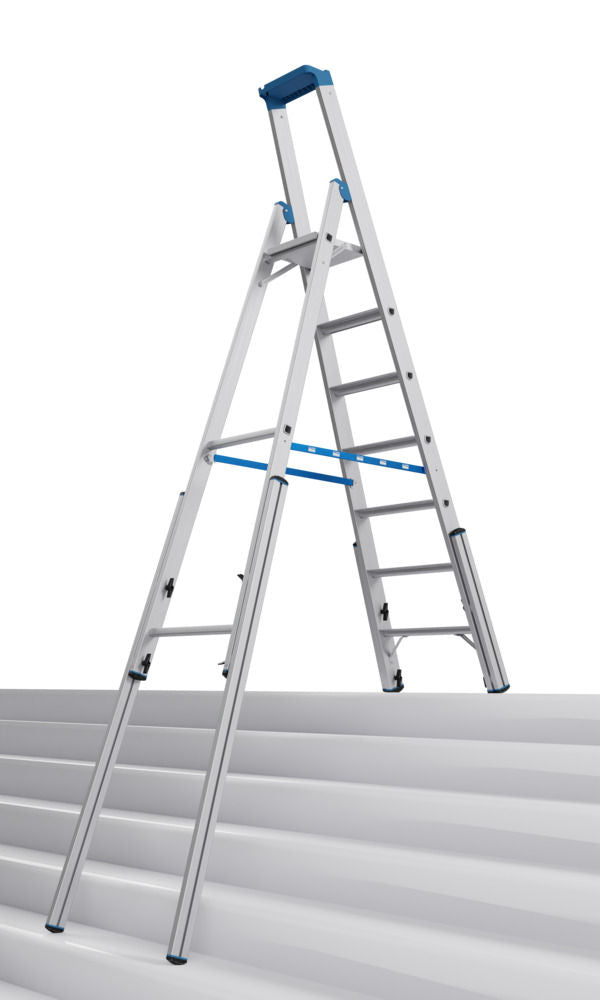 KRAUSE Aluminijumske Teleskopske Samostojeće Merdevine 7 Stepenika 316834W