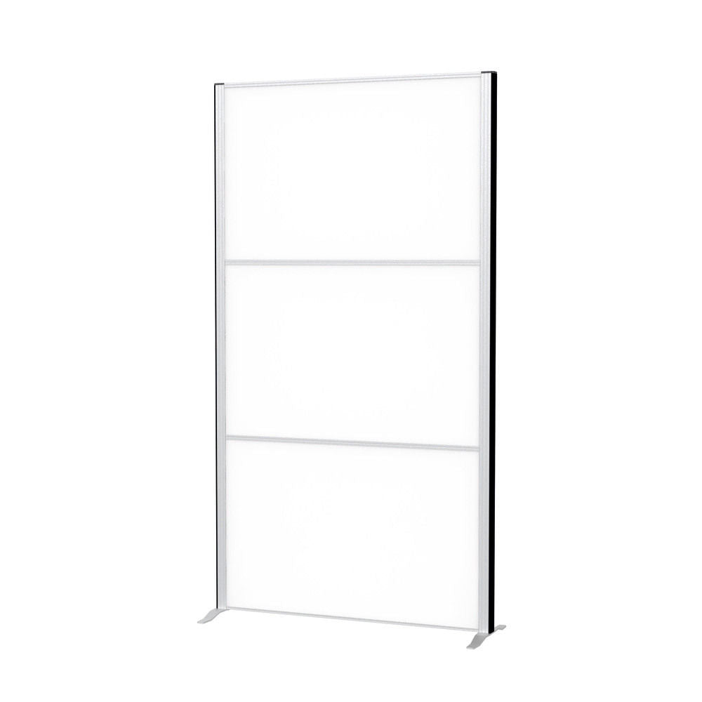 Akustična Pregradna Stena MAULconnecto 1000 x 1820 mm Svetlosiva Whiteboard Postolje Ram Srebrni DENIOS 318151W