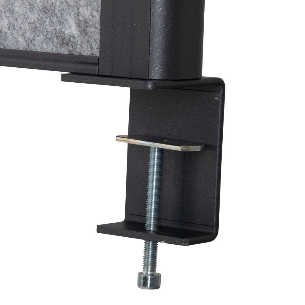 Akustična stona pregrada MAULconnecto 1200 x 515 mm tamnosiva beli ram DENIOS 318170W