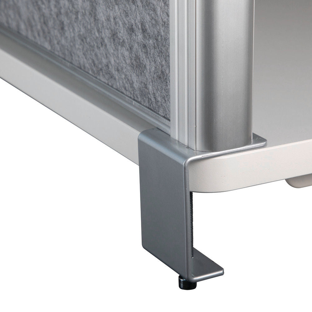 Akustična stona pregrada MAULconnecto 1200 x 515 mm tamnosiva beli ram DENIOS 318170W