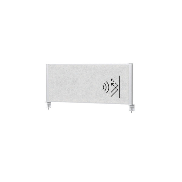 Akustična Stona Pregradna Stena MAULconnecto 1200 x 515 mm Svetlosiva Ram Beli DENIOS 318173W