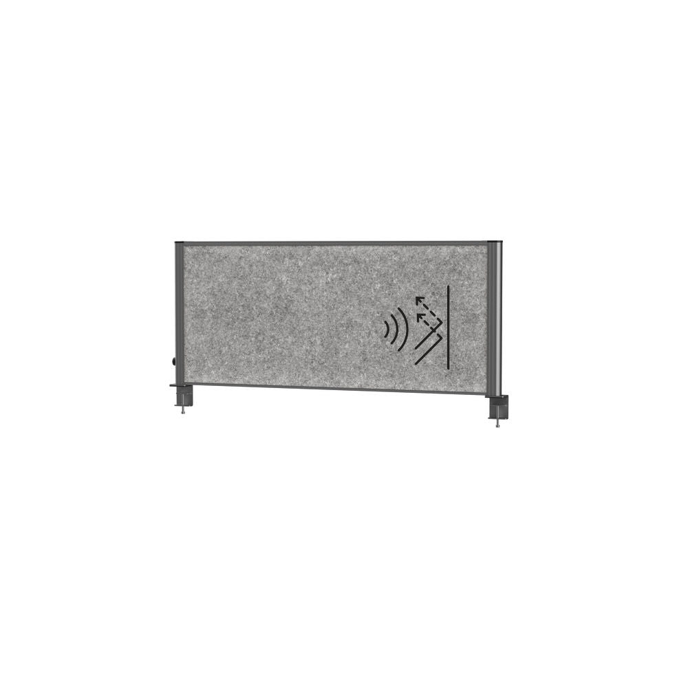 Akustična Stona Pregrada MAULconnecto 1200 x 515 mm Siva Ram Antracit Sa Steznom Stopom LED Osvetljenje DENIOS 318179W