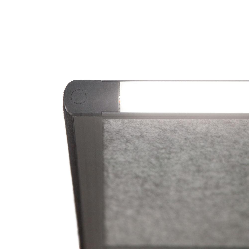 Akustična Stona Pregrada MAULconnecto 1200 x 515 mm Siva Ram Antracit Sa Steznom Stopom LED Osvetljenje DENIOS 318179W