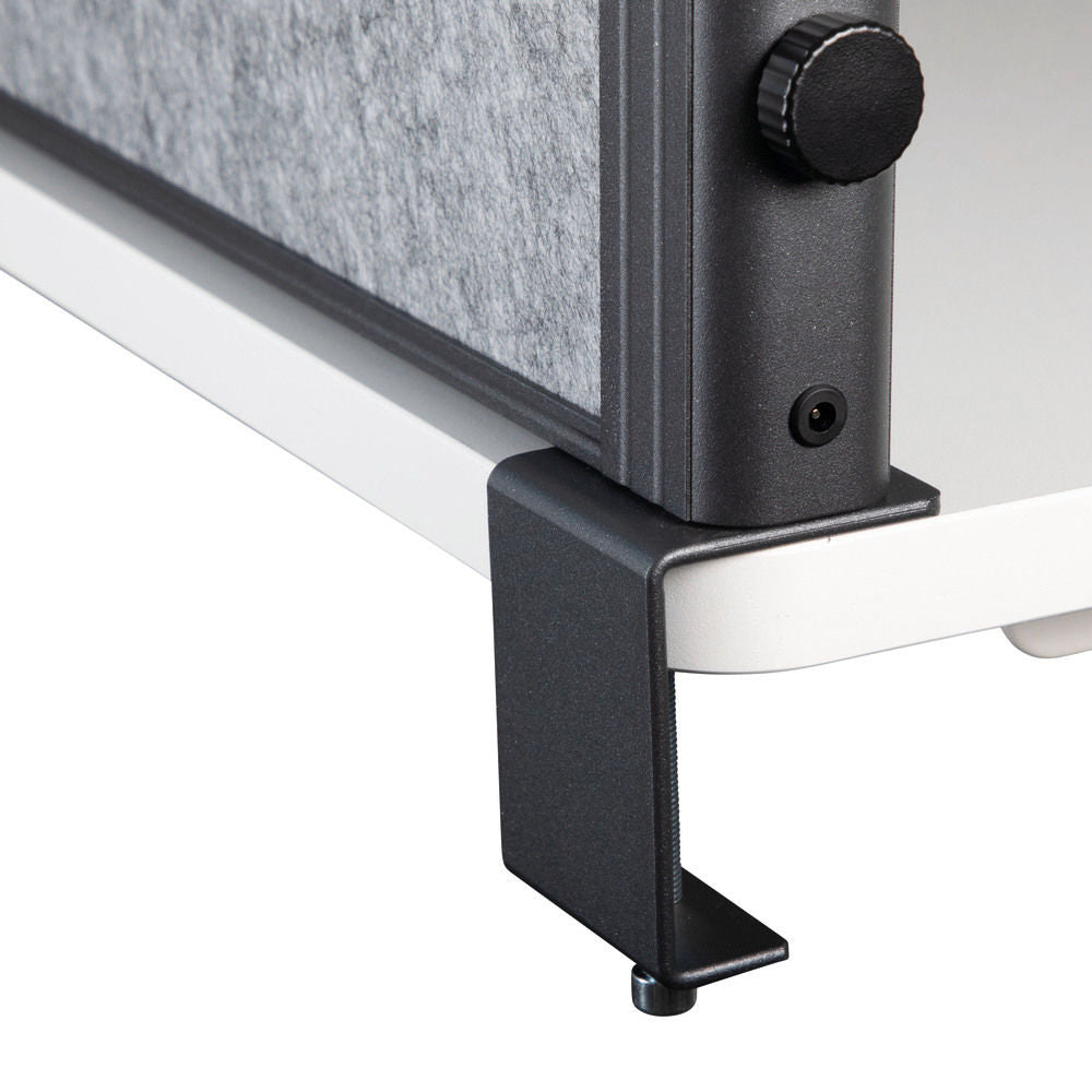 Akustična Stona Pregrada MAULconnecto 1200 x 515 mm Siva Ram Antracit Sa Steznom Stopom LED Osvetljenje DENIOS 318179W