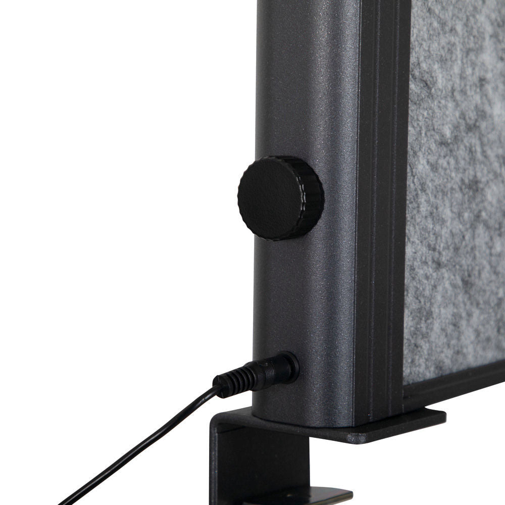 Akustična Stona Pregrada MAULconnecto 1200 x 515 mm Siva Ram Antracit Sa Steznom Stopom LED Osvetljenje DENIOS 318179W