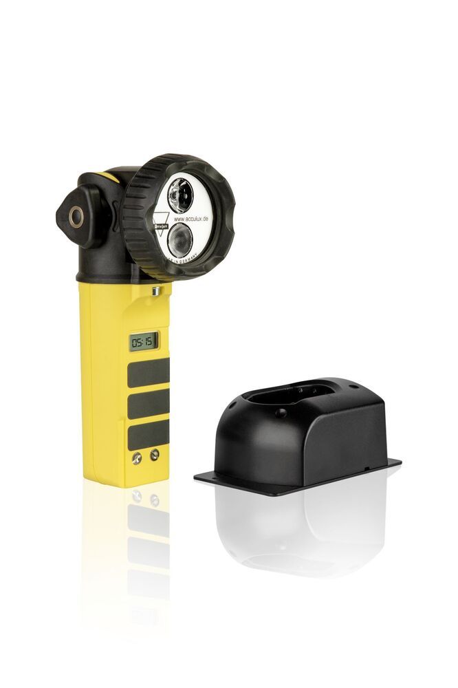 LED-Knickkopfleuchte AccuLux HL 35 EX-Zulassung Zonen 0, 1, 2 Gelb/Schwarz DENIOS 318108W