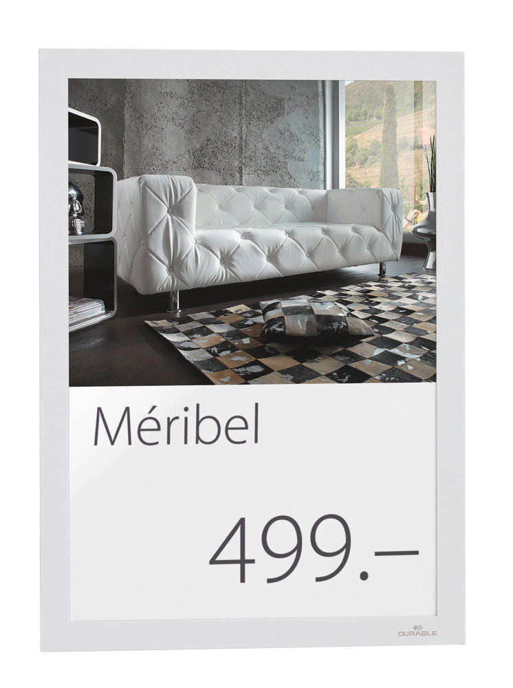 DENIOS Samolepljivi Informacioni Okvir DURAFRAME DIN A4 Beli 318190W
