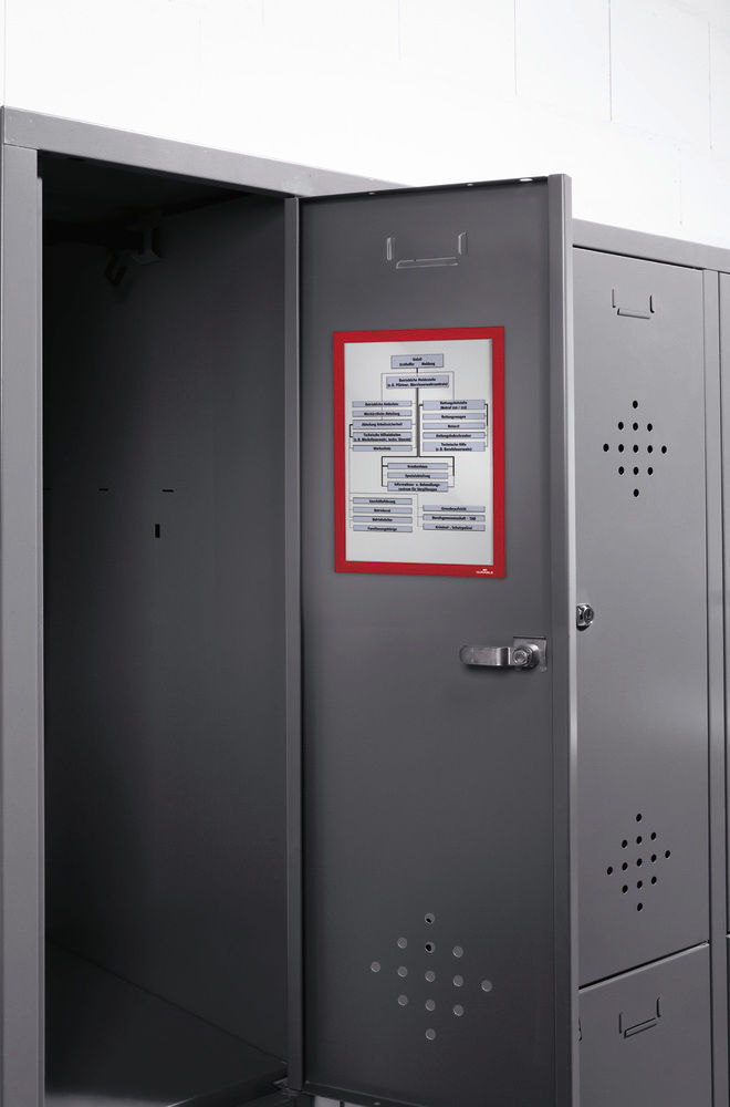 DENIOS Magnetni Info Ram DURAFRAME DIN A4 Crveni 318199W