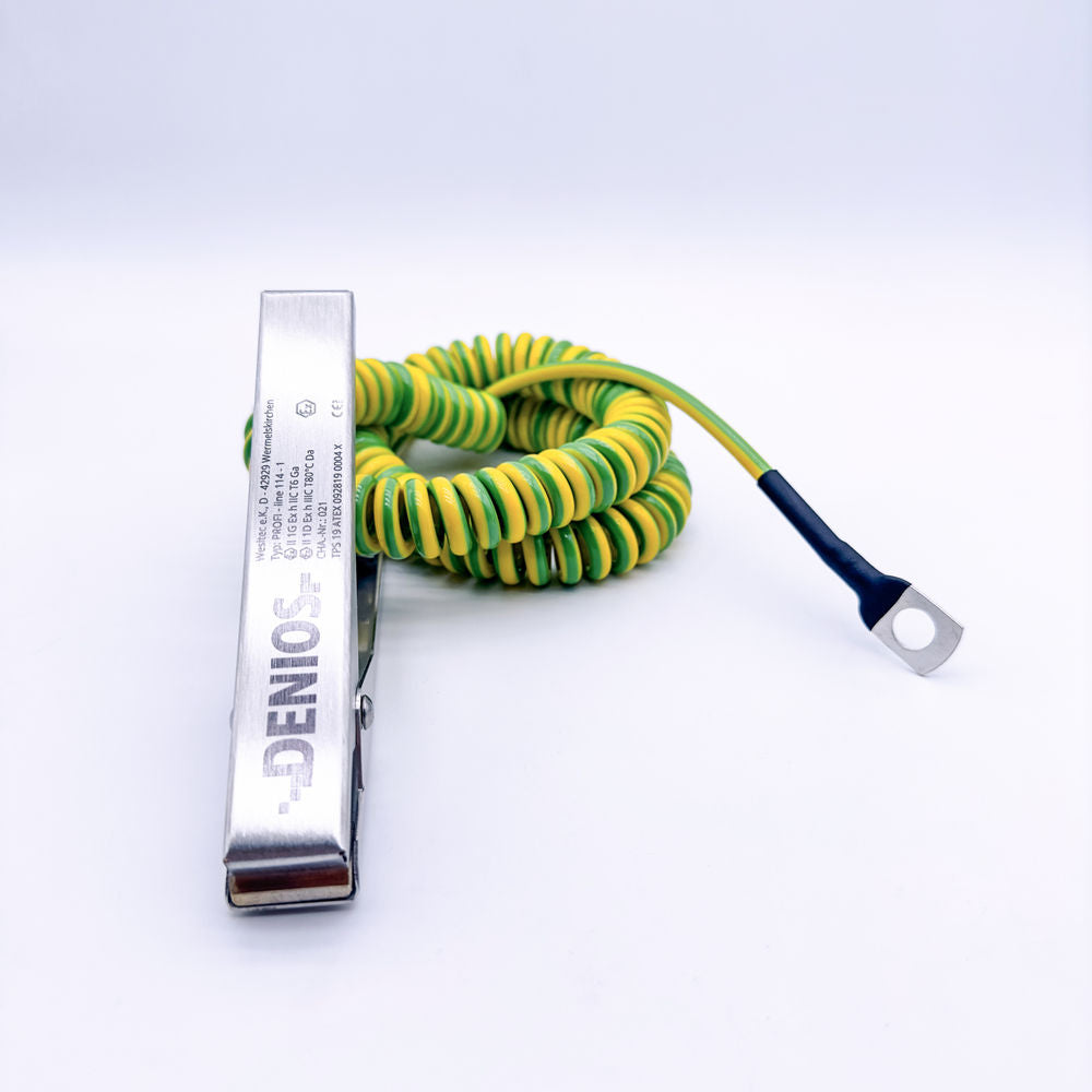 Denios Kabel Za Uzemljenje Sa Kleštom 140 Mm M10 5 M 4 Mm² Zelen/Žut