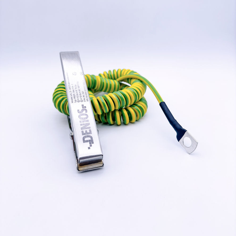 Denios Kabel Za Uzemljenje Sa Kleštom 140 Mm M10 5 M 4 Mm² Zelen/Žut