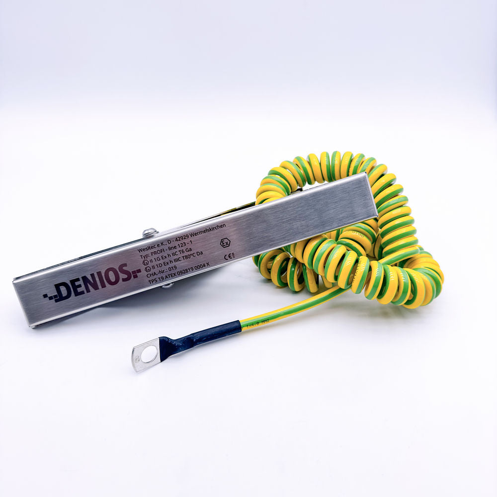 Denios Kabel Za Uzemljenje Sa Kleštom 230 Mm M10 5 M 4 Mm² Zelen/Žut