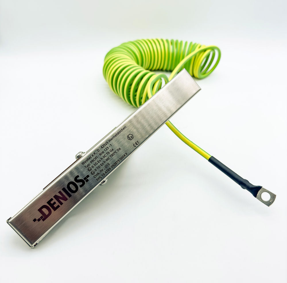 Denios Kabel Za Uzemljenje Sa Kleštom 230 Mm M10 10 M 4 Mm² Zelen/Žut