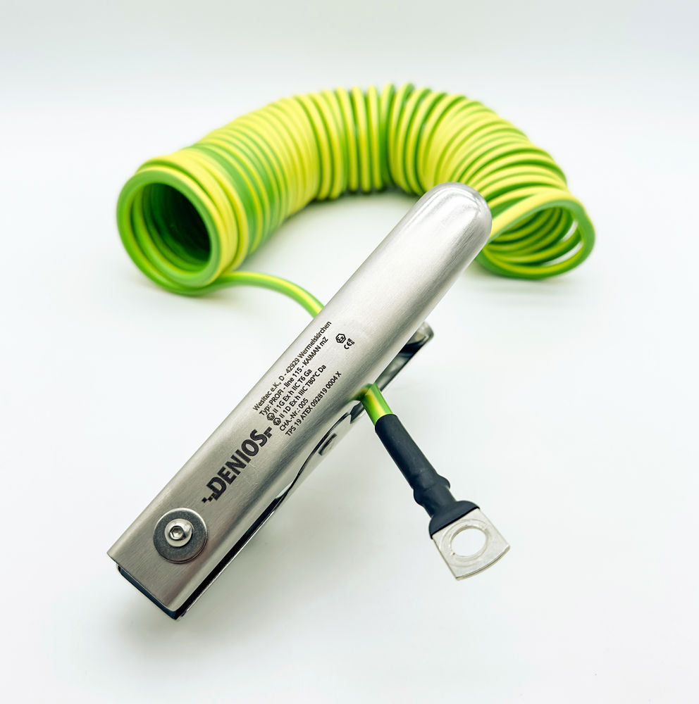 Denios Kabel Za Uzemljenje Sa Kleštom 150 Mm M10 10 M 4 Mm² Zelen/Žut