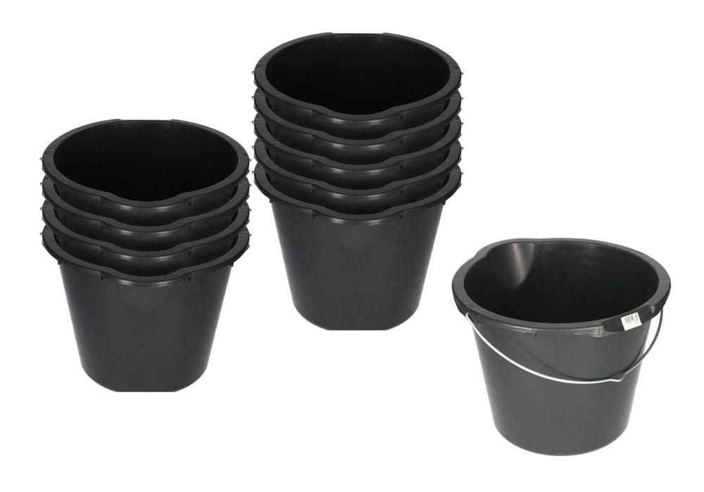 Plastična Kanta od Recikliranog Polietilena 12 l DENIOS 180845W 325 x 225 mm Crna Pakovanje 10 kom