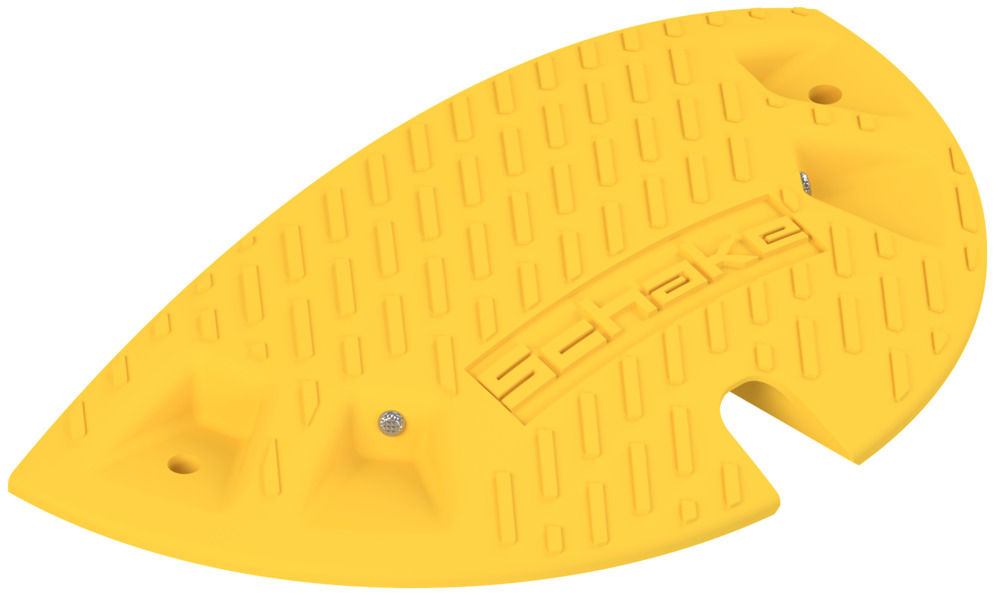 Završni Komad sa Urezom za Brzinske Prepreke DENIOS 320350W 400 x 215 x 60 mm Žuta Reciklirani PVC Tip E