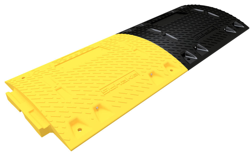 Središnji Deo Brzinske Prepreke od Recikliranog PVC-a DENIOS 320343W 500 x 400 x 50 mm Žuta sa Reflektorima
