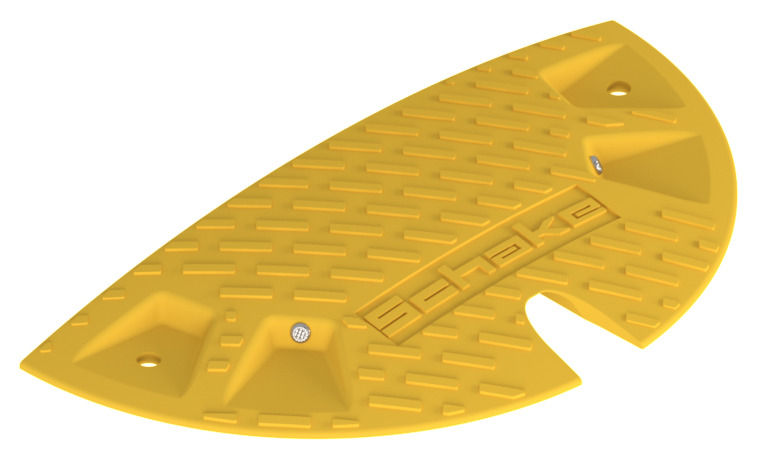 Saobraćajna Prepreka DENIOS 320339W 400 x 215 x 30 mm Žuta Reciklirani PVC Završni Deo Tip E