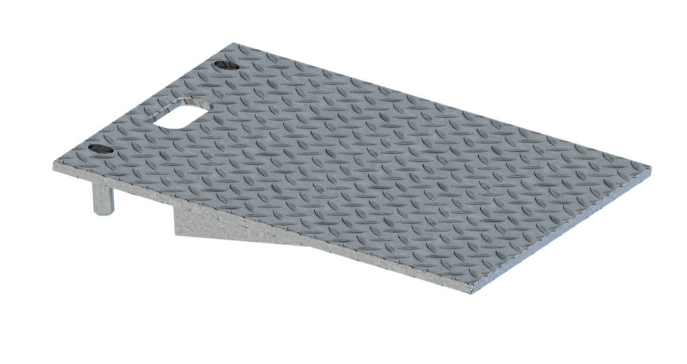 Pristupna rampa DENIOS 320380W 400 x 350 x 95 mm pocinkovani čelik