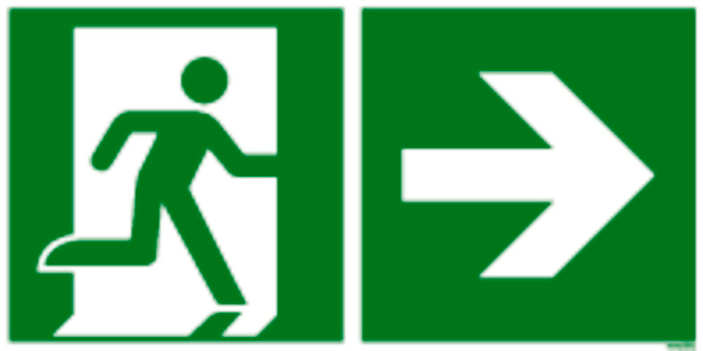DENIOS Znak za Evakuaciju E002 210341W