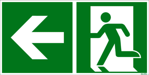 DENIOS Znak za Evakuaciju Put za Evakuaciju Levo ISO 7010 210342W