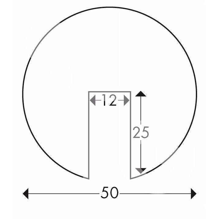 Zaštitni Profil za Kantu Knuffi Tip B+ za Naticanje 50 x 25 mm 1 m 321372W