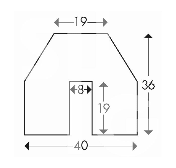 Zaštitni Profil za Kantu Knuffi Tip B+ za Naticanje Crveno-Beli 40 x 36 mm 5 m 321377W