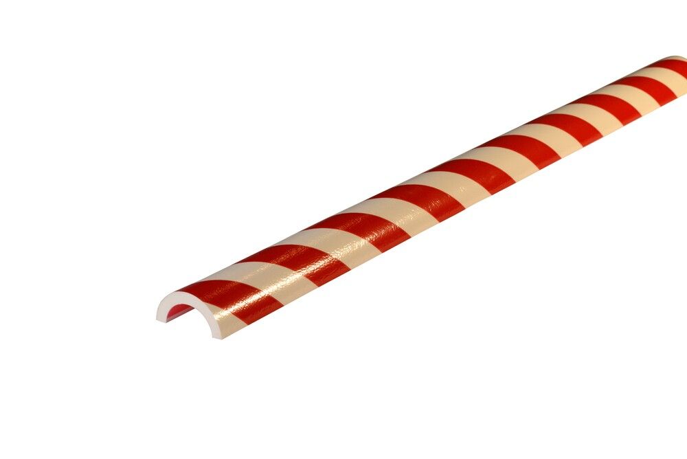 Samolepljivi Zaštitni Profil za Cevi Knuffi Tip R50 Crveno-Beli Unutrašnji Radijus 50 mm 1 m 321454W