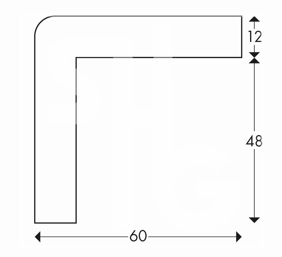 Samolepljivi Ugaoni Štitnik Knuffi Tip H+ Žuto-Crni 60 x 48 mm 1 m 321493W