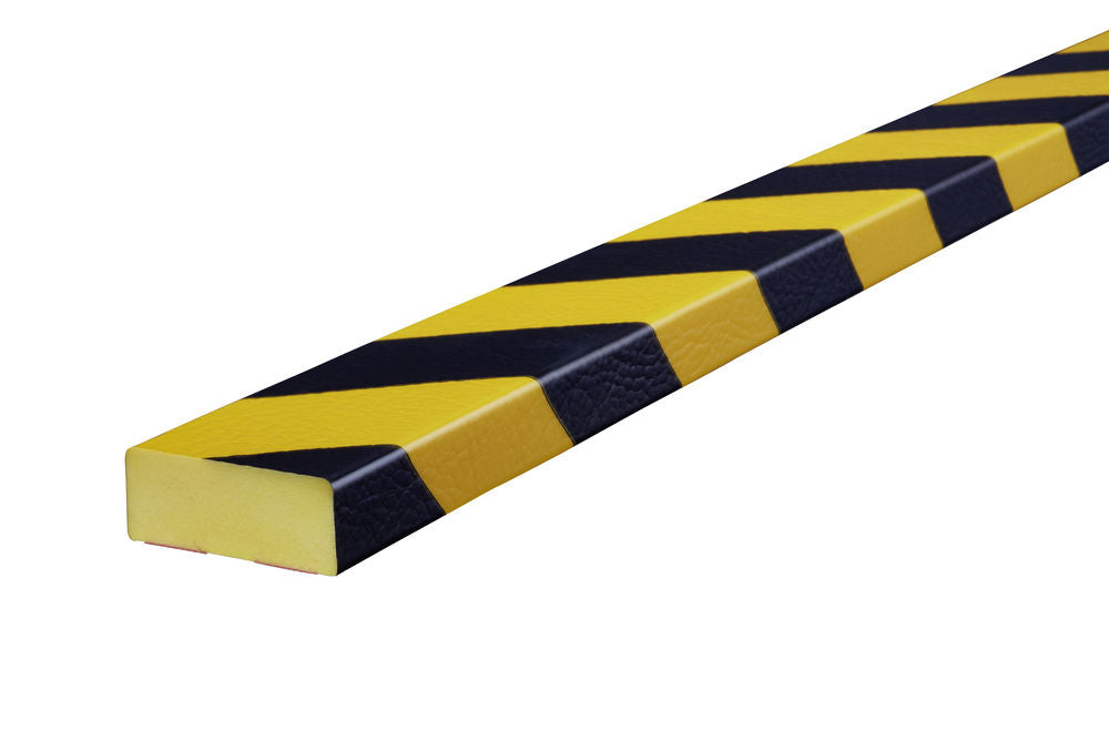 Samolepljivi Zaštitni Profil za Površine Knuffi Tip D Žuto-Crni 50 x 20 mm 5 m 321405W