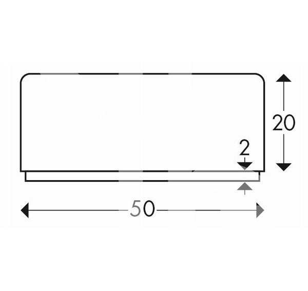 Samolepljivi Zaštitni Profil Za Površine Knuffi Tip D Žuto-Crni 50 x 20 mm 50 m 321406W