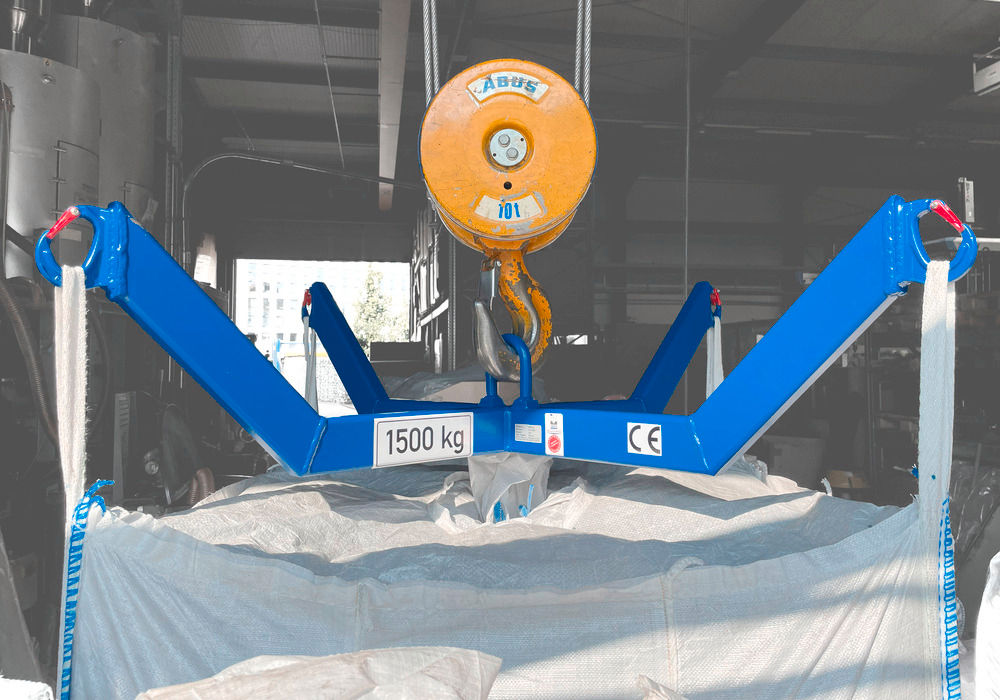 Big Bag Hebekreuz Ugaono Nosivost 1500 kg DENIOS 181320W 1492 x 1492 x 354 mm Plava