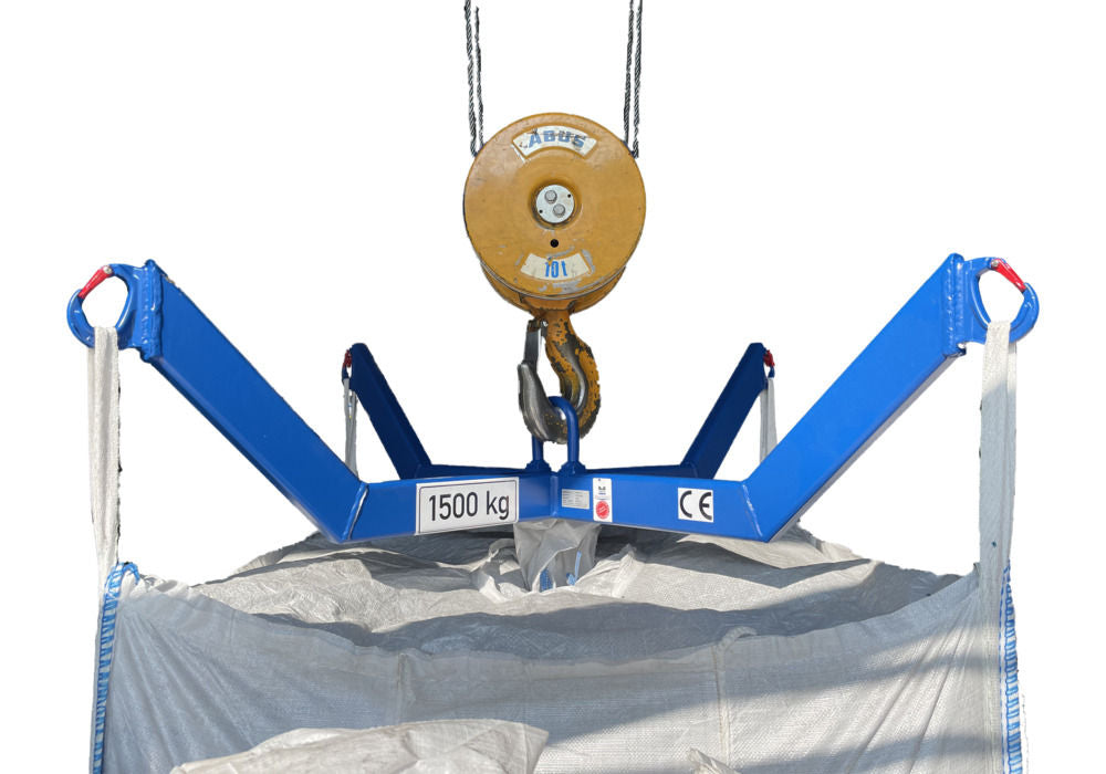 Big Bag Hebekreuz Ugaono Nosivost 1500 kg DENIOS 181320W 1492 x 1492 x 354 mm Plava