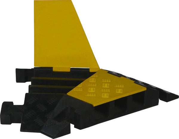 Ugaoni Komad 45° sa Adapterom za Kablove i Creva DENIOS 320395W 680 x 600 x 85 mm Crni PVC