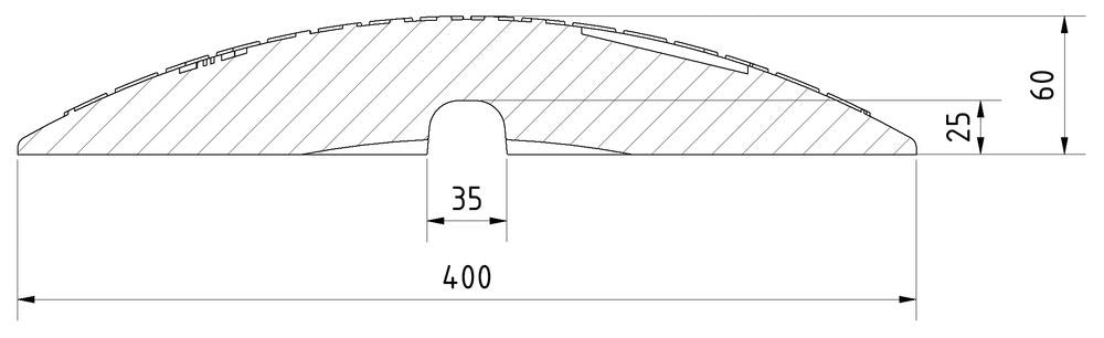 Saobraćajna Prepreka DENIOS 320351W 400 x 215 x 60 mm Žuta Reciklirani PVC
