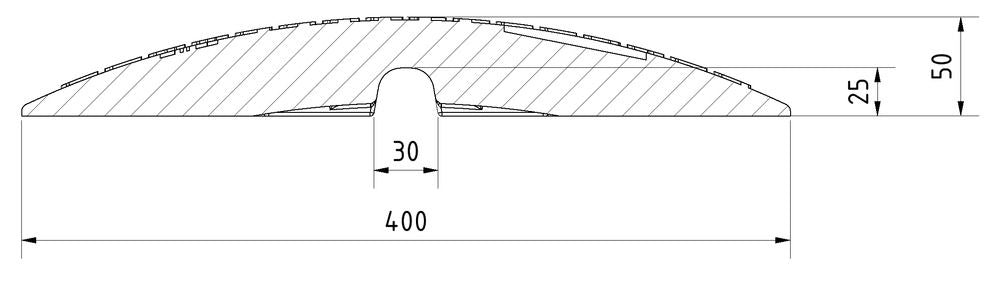 Saobraćajna Prepreka DENIOS 320341W 400 x 215 x 50 mm Crna Reciklirani PVC