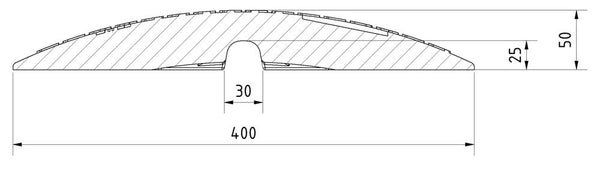 Saobraćajna Prepreka DENIOS 320341W 400 x 215 x 50 mm Crna Reciklirani PVC