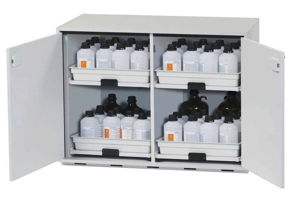 Orman Za Hemikalije Asecos SL 1104 Siva 1100x570x800mm 4 Tablarauszüge