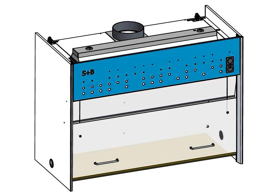 Tischabzugshaube 1200 X 593 X 1100 Mm DENIOS 1 Komad