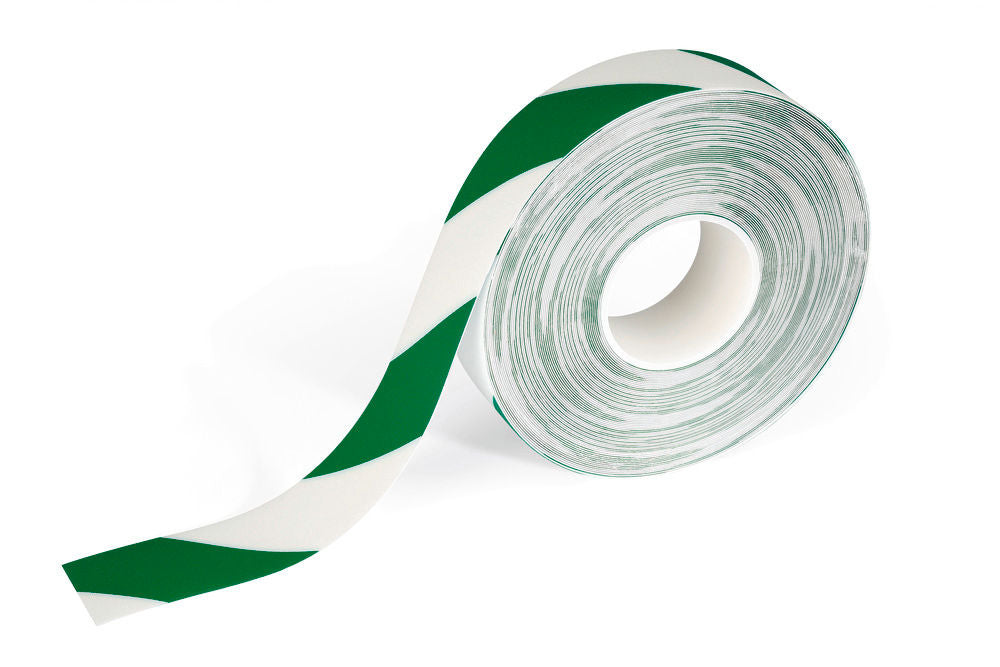 DENIOS DURALINE Samolepljiva Traka za Označavanje Podova Zeleno-Bela 50 mm x 30 m 325589W
