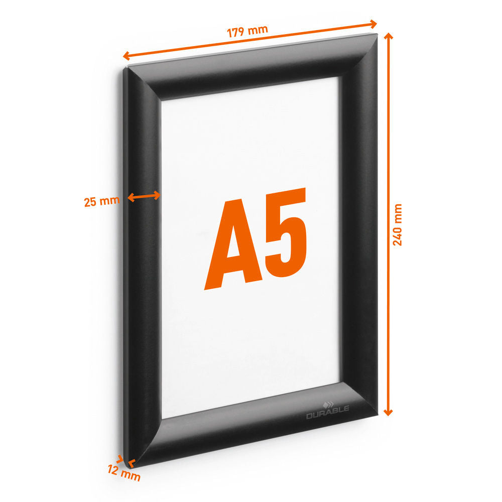 DENIOS Preklopni Ram Aluminijumski DIN A5 Crni 325604W