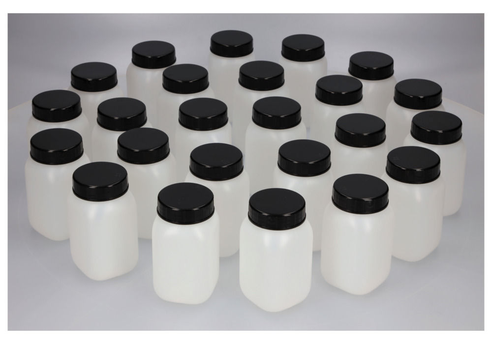 HDPE boce sa širokim grlom četvrtaste prirodno-providne 250 ml 24 komada DENIOS 257557W