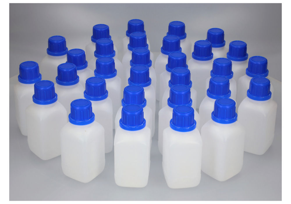 HDPE boce sa uskim grlom, četvrtaste, prirodno-providne, 250 ml, 30 komada DENIOS 257547W