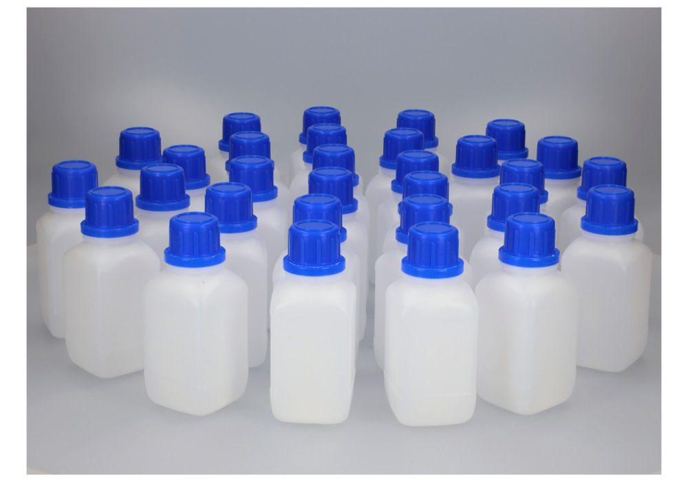 HDPE boce sa uskim grlom, četvrtaste, prirodno-providne, 250 ml, 30 komada DENIOS 257547W