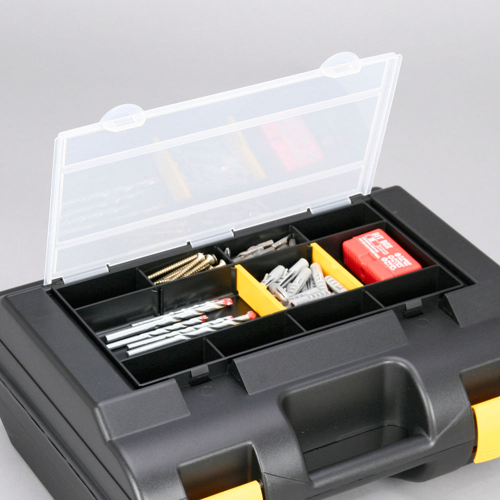 Univerzalni Koferski Set sa Umetkom od Pene i Organizatorom u Poklopcu DENIOS 319234W 320 x 410 x 155 mm Crna/Žuta